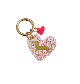 21Jewelz Sleutelhanger hartje met hond - roze