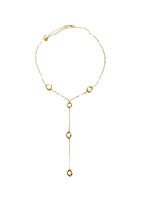 21Jewelz Lange ketting met ovale vormen - goud