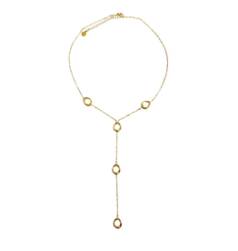 21Jewelz Lange ketting met ovale vormen - goud