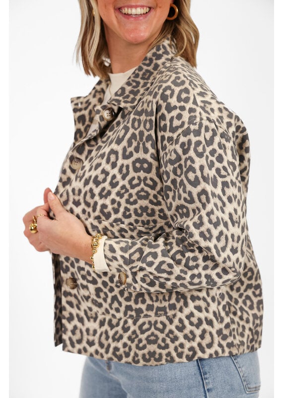 21Jewelz Panterprint jasje met knopen