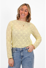 21Jewelz Kanten top met boothals - geel