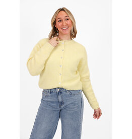 21Jewelz Cozy basic vestje met knopen - geel