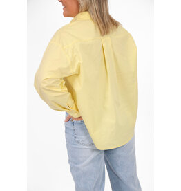 21Jewelz Cropped blouse met zakje - geel