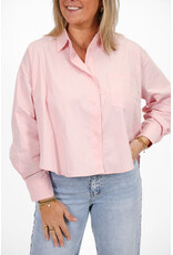 21Jewelz Cropped blouse met zakje - roze