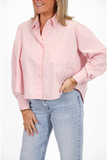 21Jewelz Cropped blouse met zakje - roze