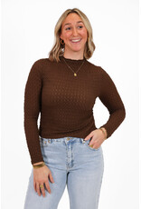 21Jewelz Top met structuur - bruin