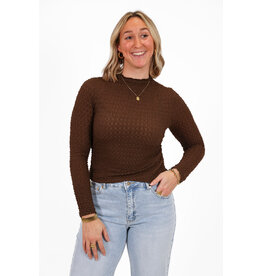 21Jewelz Top met structuur - bruin