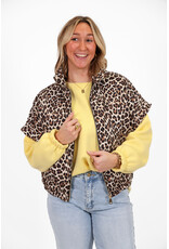 21Jewelz Bodywarmer met gouden rits - panterprint