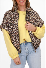 21Jewelz Bodywarmer met gouden rits - panterprint
