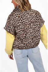 21Jewelz Bodywarmer met gouden rits - panterprint