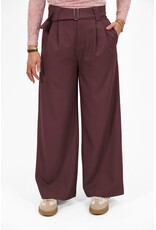 21Jewelz Wide leg pantalon met ceintuur - aubergine