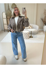 21Jewelz Suede trenchcoat kort - taupe