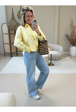 21Jewelz Cropped blouse met zakje - geel