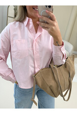 21Jewelz Cropped blouse met zakje - roze