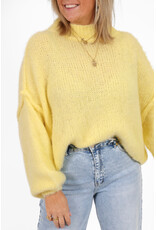 21Jewelz Gebreide trui met opstaande kraag - geel
