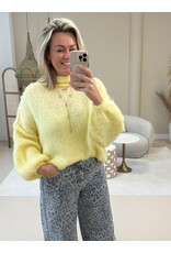 21Jewelz Gebreide trui met opstaande kraag - geel