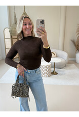 21Jewelz Top met structuur - bruin