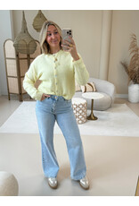 21Jewelz Cozy basic vestje met knopen - geel
