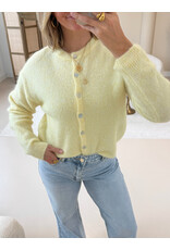 21Jewelz Cozy basic vestje met knopen - geel