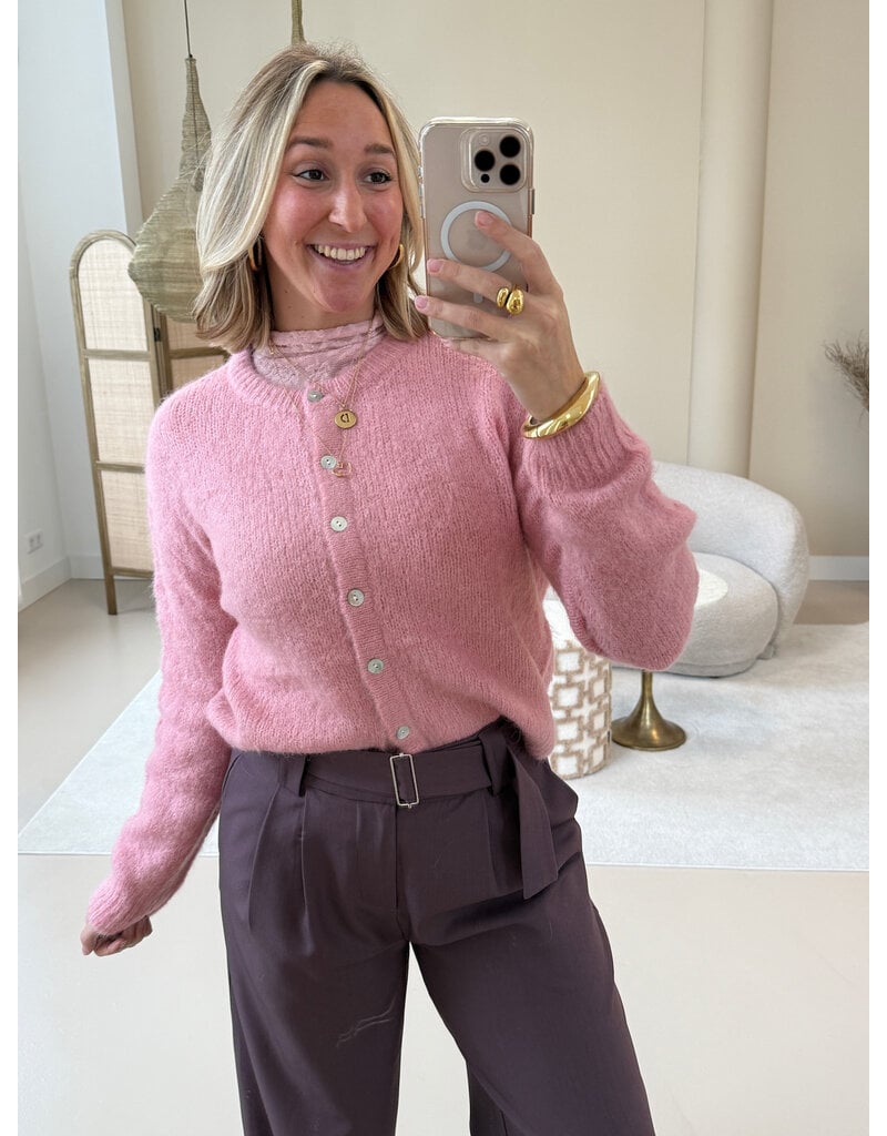 21Jewelz Effen vestje met knopen - roze