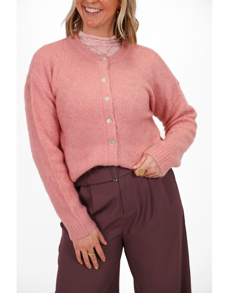 21Jewelz Effen vestje met knopen - roze