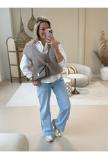 21Jewelz Wollige spencer met v-hals - taupe