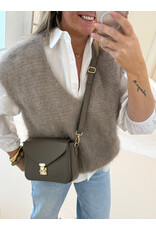 21Jewelz Wollige spencer met v-hals - taupe