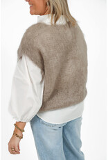 21Jewelz Wollige spencer met v-hals - taupe