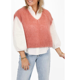 21Jewelz Wollige spencer met v-hals - oudroze