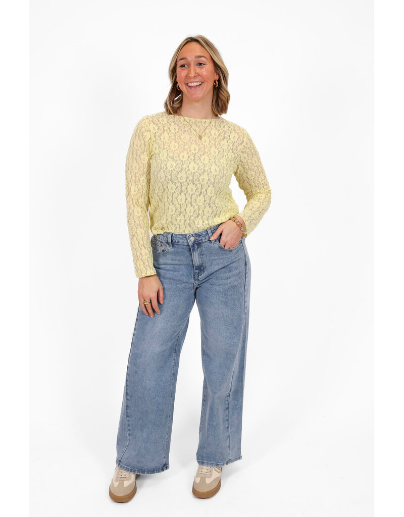 21Jewelz Perfect basic wide leg jeans - blauw