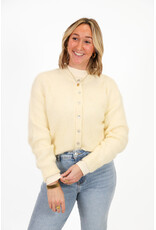 21Jewelz Effen vestje met knopen - ecru