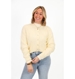 21Jewelz Effen vestje met knopen - ecru