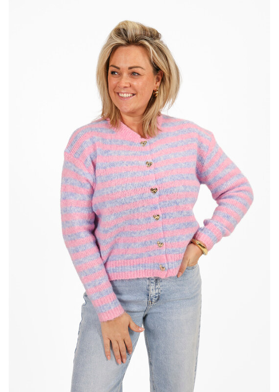 21Jewelz Gestreept vestje - roze/blauw