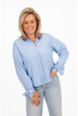 21Jewelz Strepenblouse met strikjes - blauw