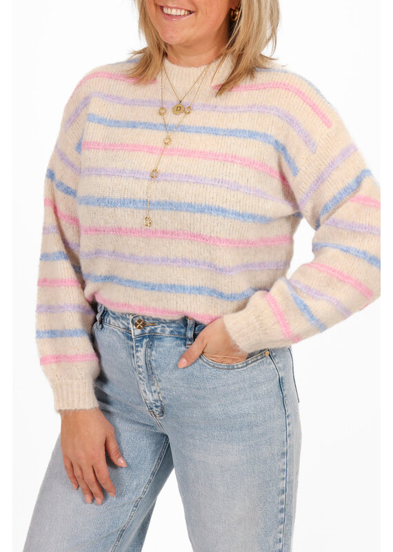 21Jewelz Gebreide trui met strepen - multicolour
