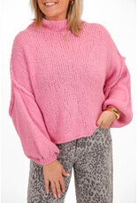 21Jewelz Gebreide trui met opstaande kraag - roze