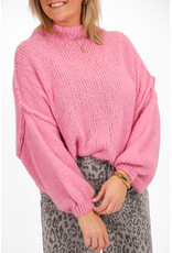 21Jewelz Gebreide trui met opstaande kraag - roze