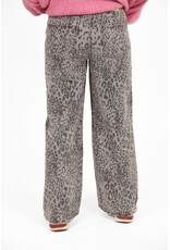 21Jewelz Panterprint wide leg jeans - donkergrijs