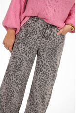 21Jewelz Panterprint wide leg jeans - donkergrijs