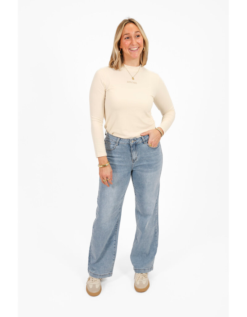 21Jewelz Basic wide leg jeans - blauw