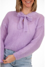 21Jewelz Wollige trui met strik - lila