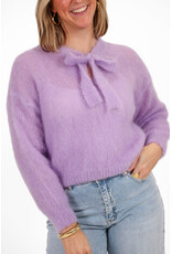 21Jewelz Wollige trui met strik - lila