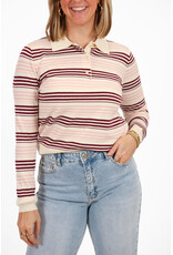 21Jewelz Gestreepte trui met kraagje - ecru/roze