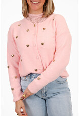 21Jewelz Vest met gouden studs hartjes - roze