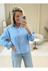 21Jewelz Strepenblouse met strikjes - blauw