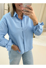 21Jewelz Strepenblouse met strikjes - blauw