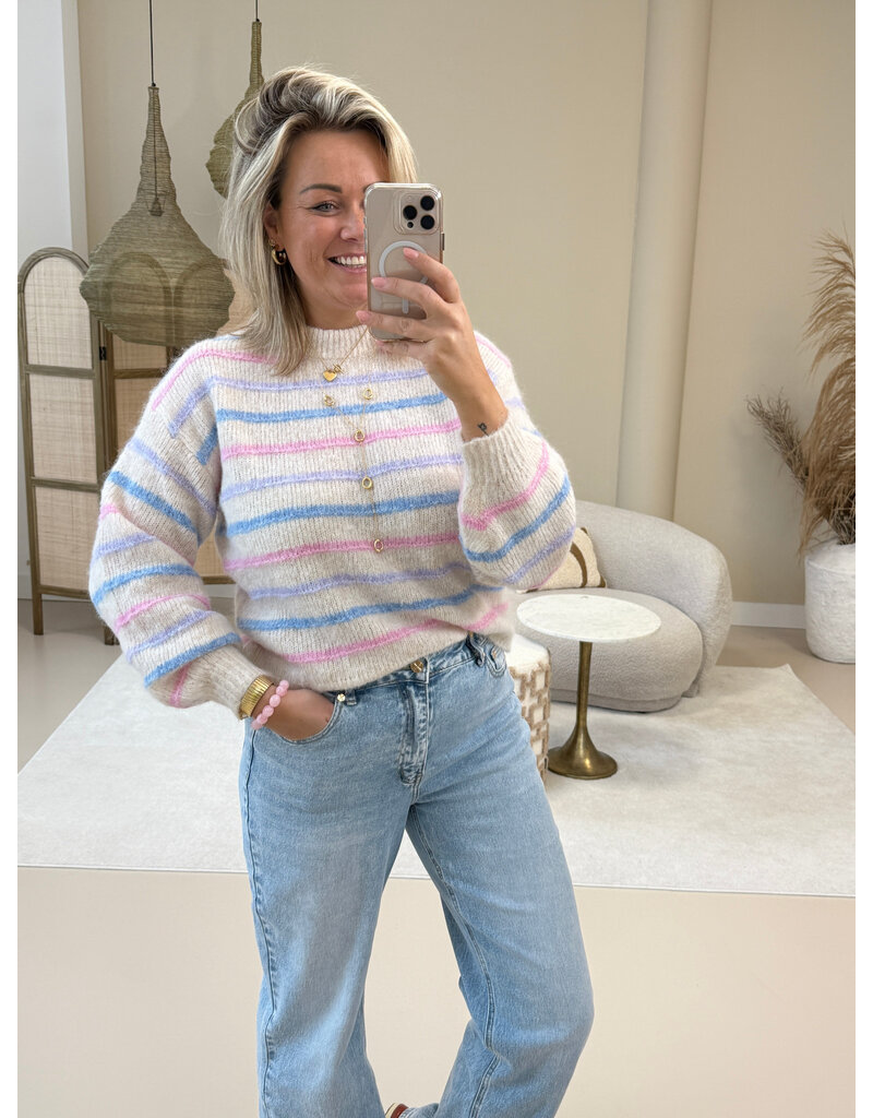 21Jewelz Gebreide trui met strepen - multicolour