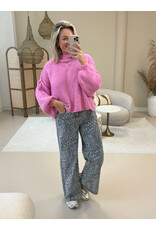 21Jewelz Panterprint wide leg jeans - donkergrijs