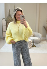 21Jewelz Gebreide trui met opstaande kraag - geel