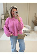 21Jewelz Gebreide trui met opstaande kraag - roze